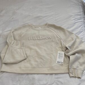 Lululemon Oversized Scuba Wordmark Bone